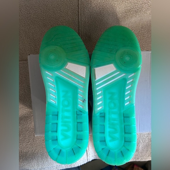 Louis Vuitton Trainer Sneakers 'Teal White'  - Tiffany Green - Size 11US, 10UK - Picture 13 of 15